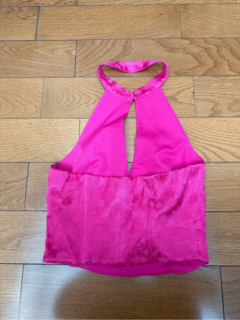 Zara Hot Pink Halter Camisole - Picture 2 of 3